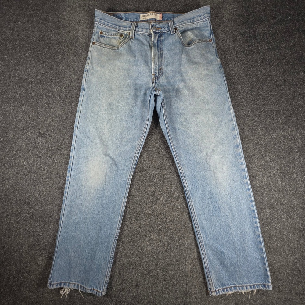 Levi's 505 Jeans Mens 34x29(33×28) Light Wash VTG 2006 Regular Fit Straight Leg